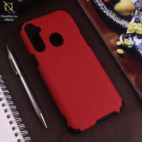 Realme 5 Cover - Red - New Stylish Feelable Dotted Texture Soft Case