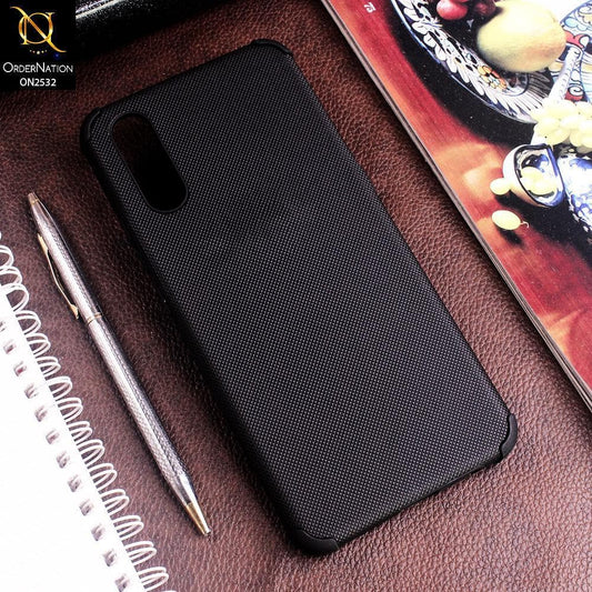 Vivo S1 Cover - Black - New Stylish Feelable Dotted Texture Soft Case