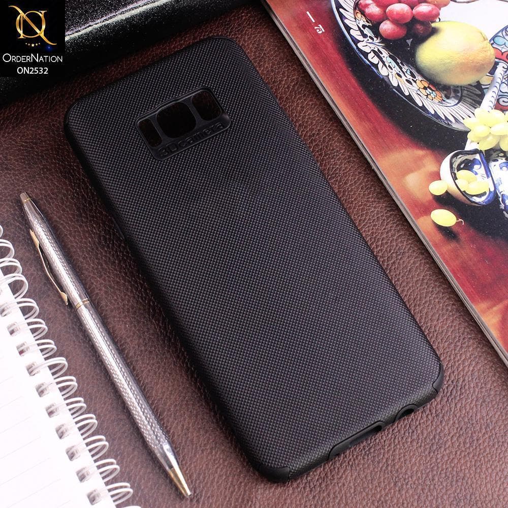 Samsung Galaxy S8 Plus Cover - Black - New Stylish Feelable Dotted Texture Soft Case