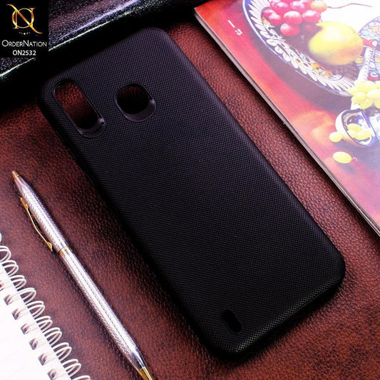 Infinix Smart 4 Cover - Black - New Stylish Feelable Dotted Texture Soft Case