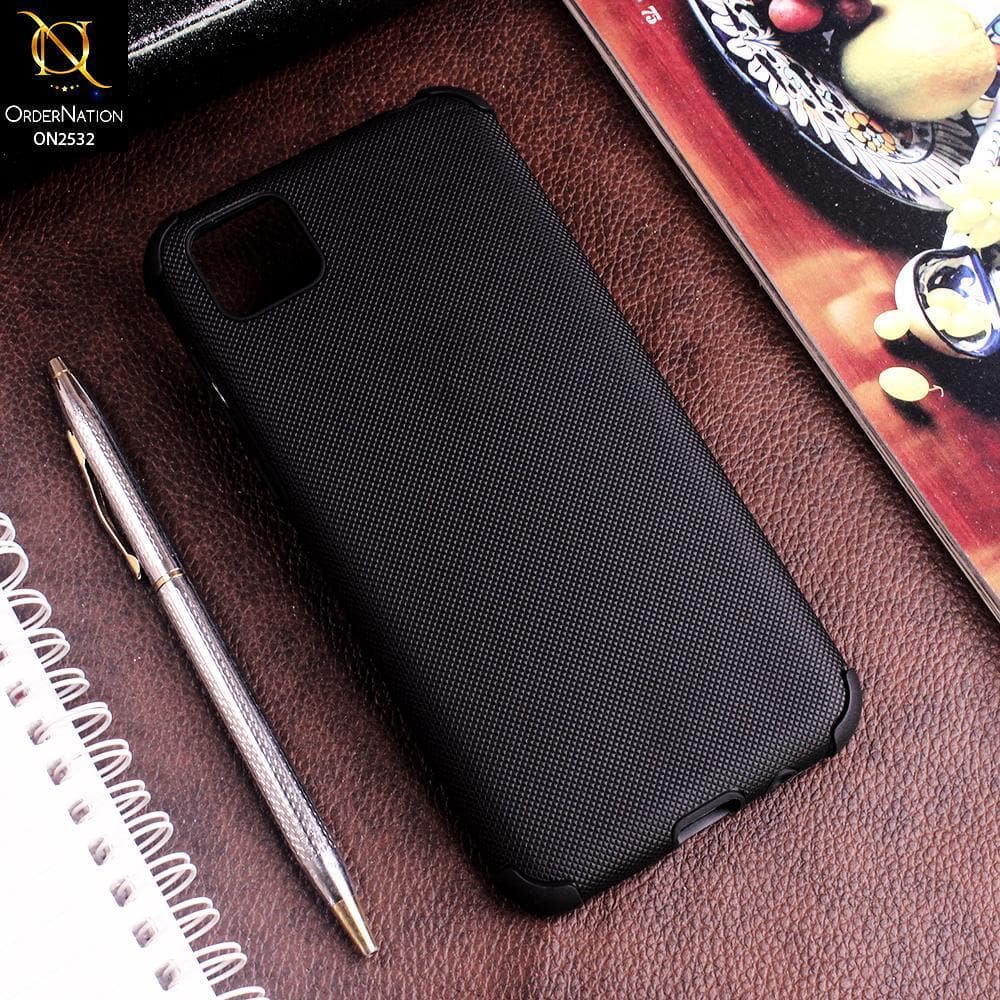 Huawei Y5p Cover - Black - New Stylish Feelable Dotted Texture Soft Case