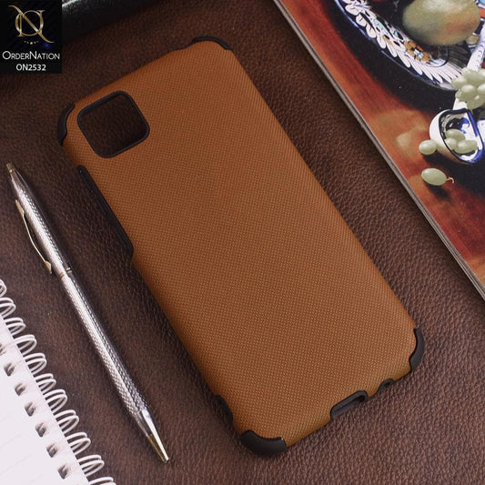 Huawei Y5p Cover - Brown - New Stylish Feelable Dotted Texture Soft Case
