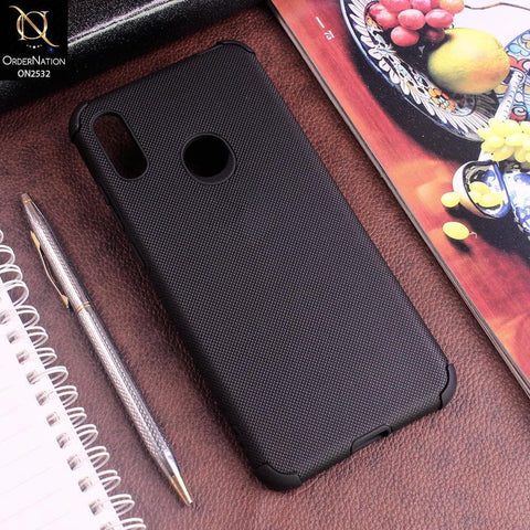 Huawei Y6 2019 / Y6 Prime 2019 Cover - Black - New Stylish Feelable Dotted Texture Soft Case
