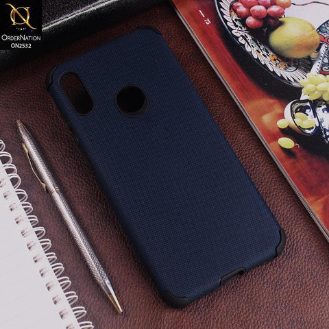 Huawei Y6s 2019 Cover - Blue - New Stylish Feelable Dotted Texture Soft Case