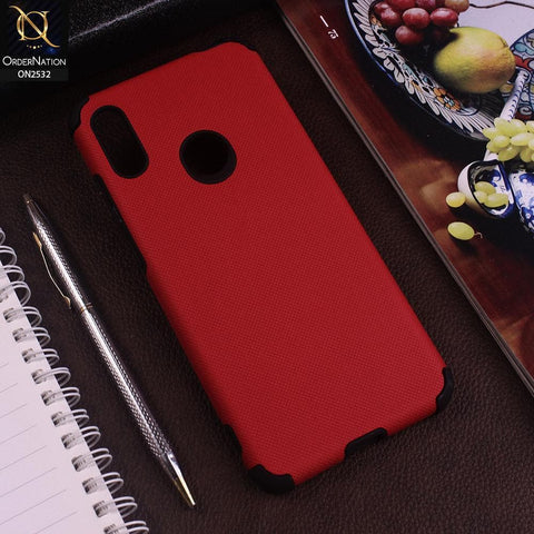 Huawei Y6s 2019 Cover - Red - New Stylish Feelable Dotted Texture Soft Case