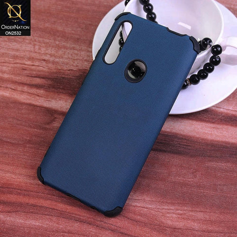 Huawei Y9 Prime 2019 Cover - Blue - New Stylish Feelable Dotted Texture Soft Case