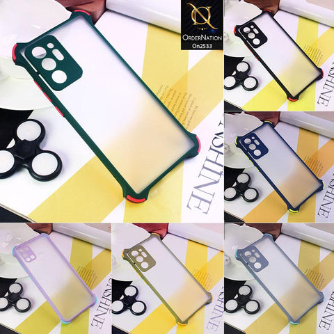 Xiaomi Mi Note 10 Cover - Black - Semi Transparent Matte Shockproof Camera Ring Protection Case