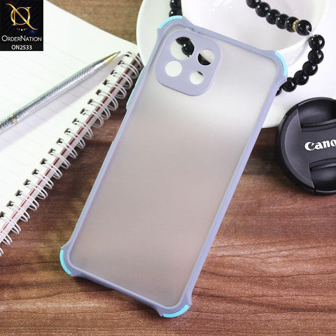 Xiaomi Mi 11 Lite Cover - Gray - Semi Transparent Matte Shockproof Camera Ring Protection Case