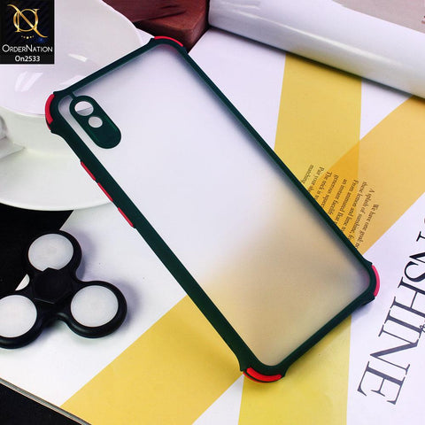 Xiaomi Redmi 9i - Dark Green - Semi Transparent Matte Shockproof Camera Ring Protection Case