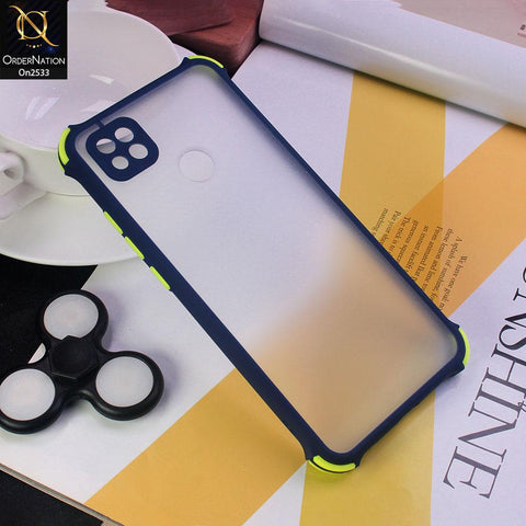 Xiaomi Redmi 9C - Blue - Semi Transparent Matte Shockproof Camera Ring Protection Case