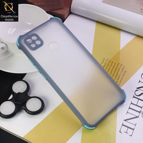 Xiaomi Redmi 9C - Grayish Blue - Semi Transparent Matte Shockproof Camera Ring Protection Case