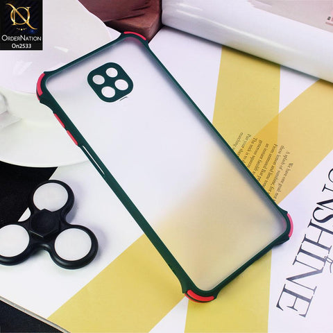 Xiaomi Redmi Note 9 Pro - Dark Green - Semi Transparent Matte Shockproof Camera Ring Protection Case