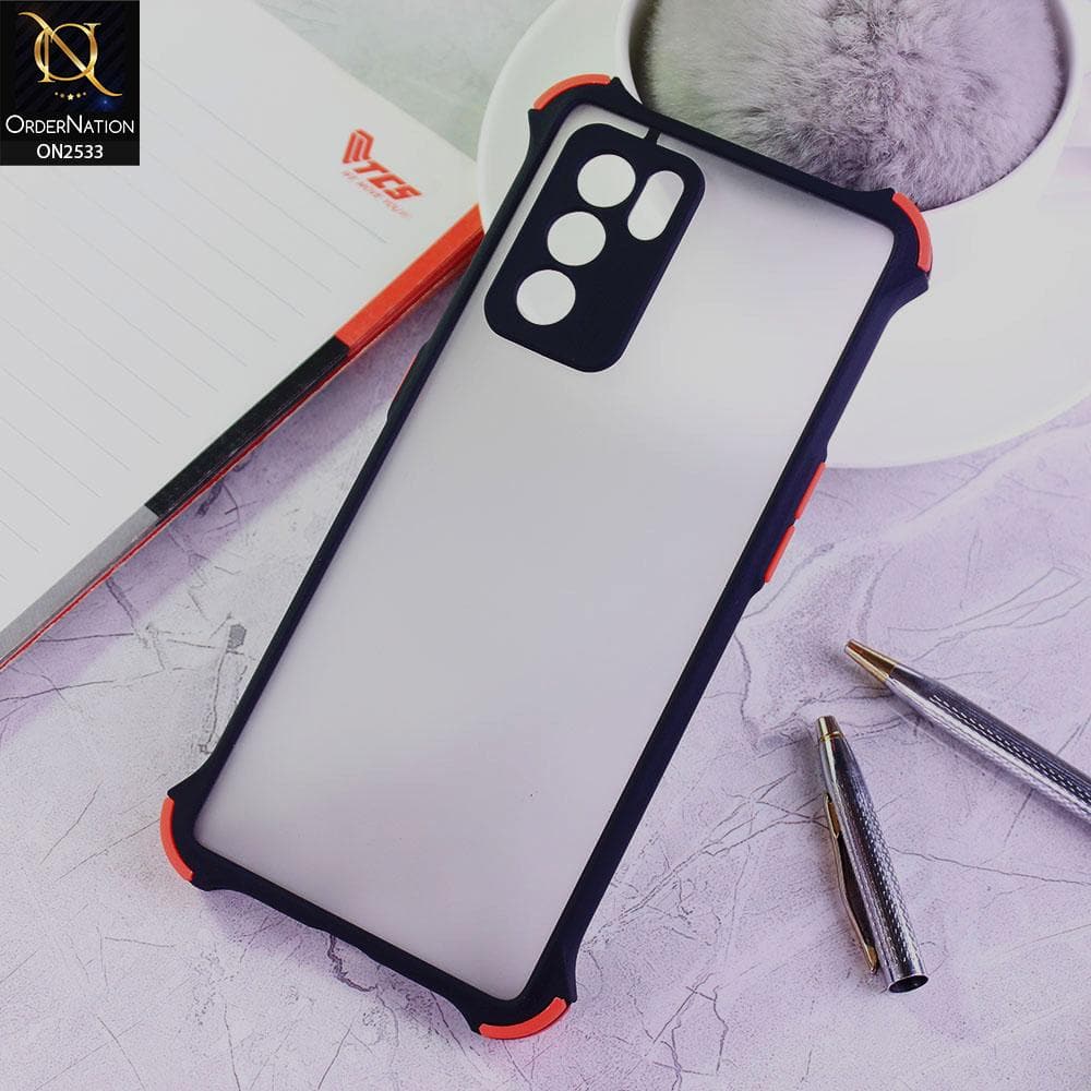 Oppo Reno 6 Pro 5G Cover - Black - Semi Transparent Matte Shockproof Camera Ring Protection Case