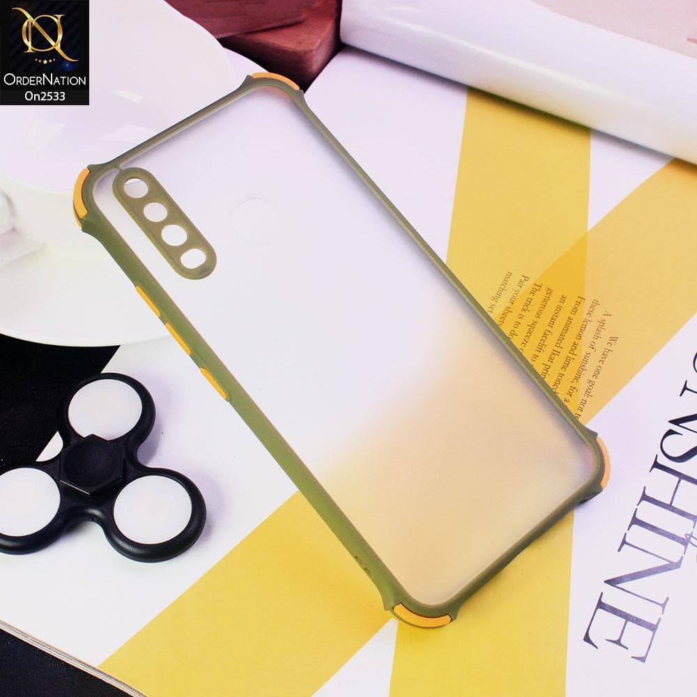 Vivo Y12 - Light Green - Semi Transparent Matte Shockproof Camera Ring Protection Case