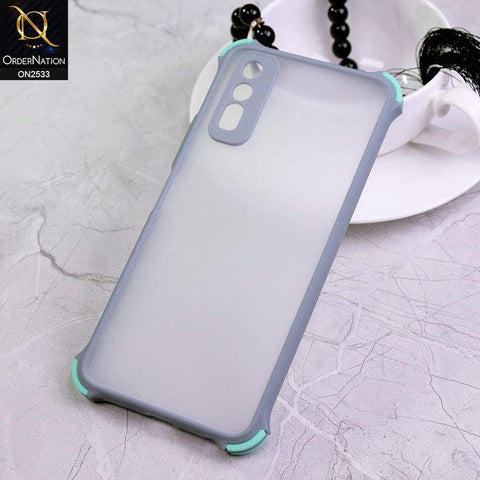 Vivo Y20i Cover - Gray - Semi Transparent Matte Shockproof Camera Ring Protection Case