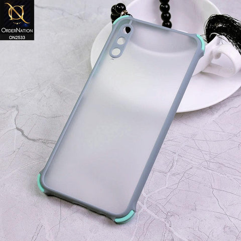 Huawei Y9s Cover - Gray - Semi Transparent Matte Shockproof Camera Ring Protection Case