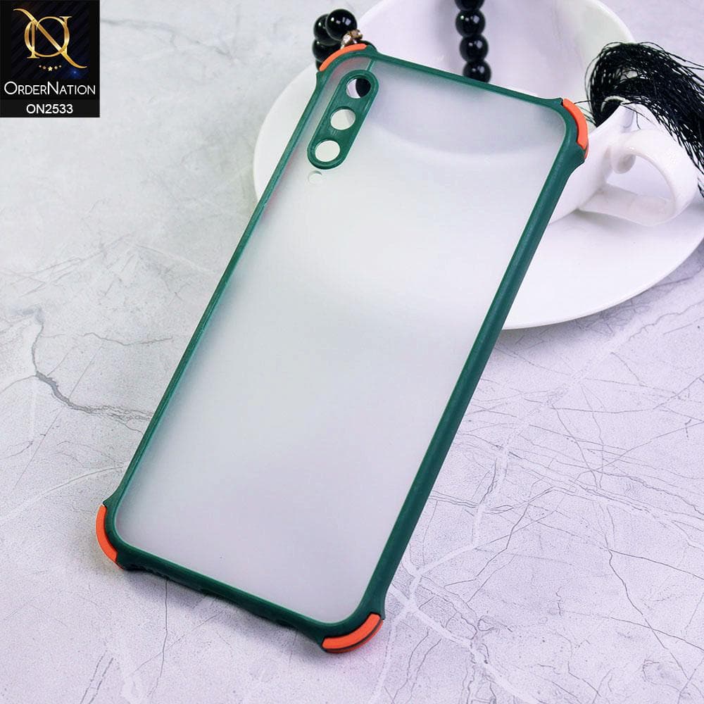Honor 9X Pro Cover - Green - Semi Transparent Matte Shockproof Camera Ring Protection Case