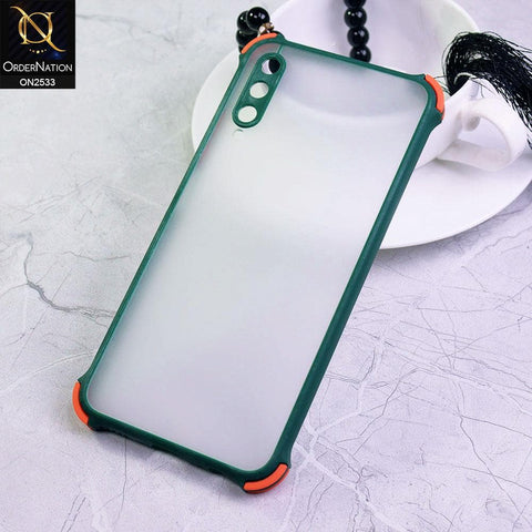 Honor 9X Pro Cover - Green - Semi Transparent Matte Shockproof Camera Ring Protection Case
