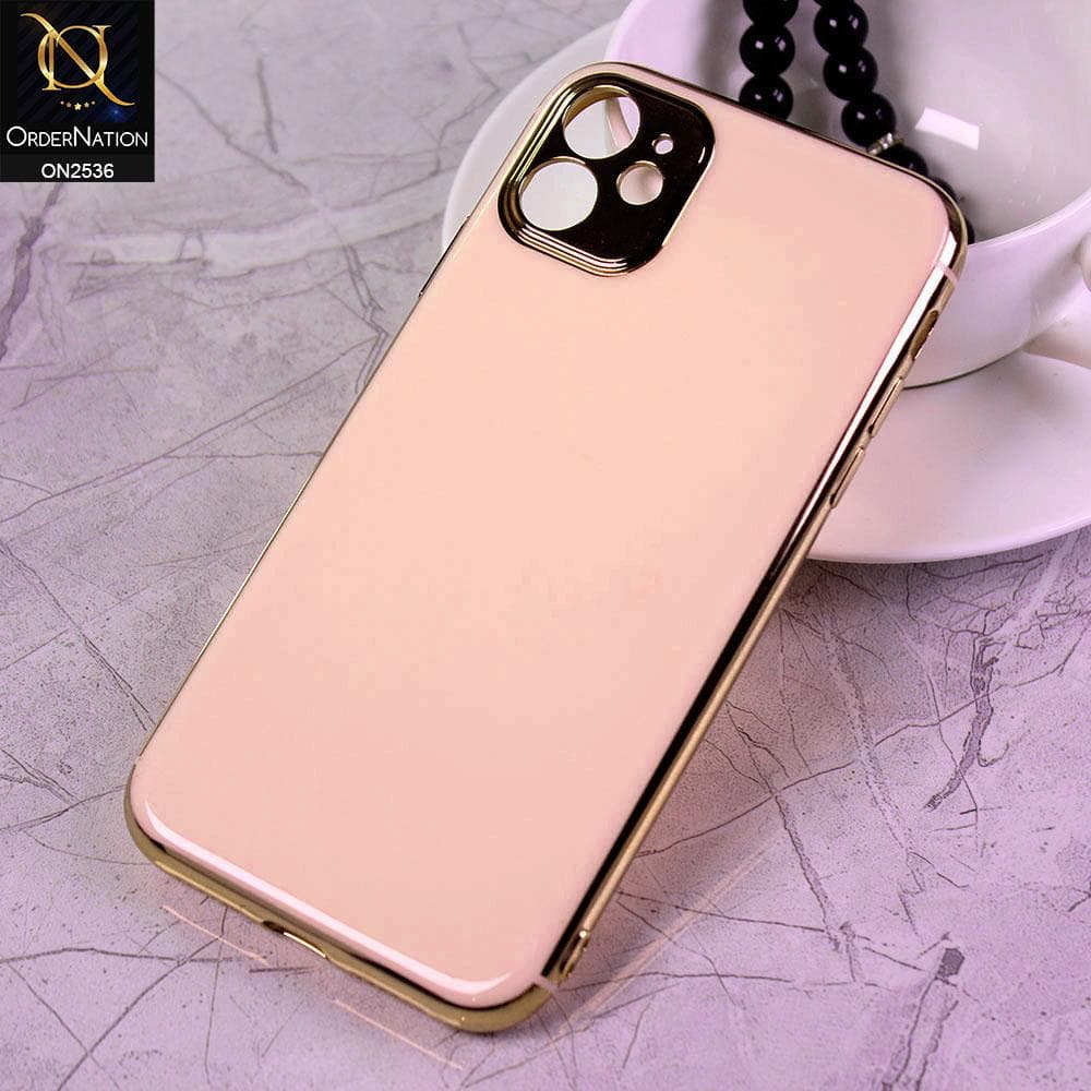 iPhone 11 Cover - Golden - Glossy Shine Electroplated Soft Border Case