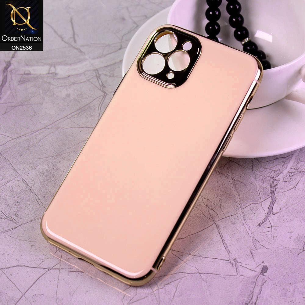 iPhone 11 Pro Cover - Golden - Glossy Shine Electroplated Soft Border Case