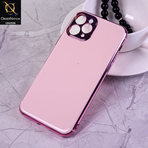 iPhone 11 Pro Cover - Rose Gold - Glossy Shine Electroplated Soft Border Case