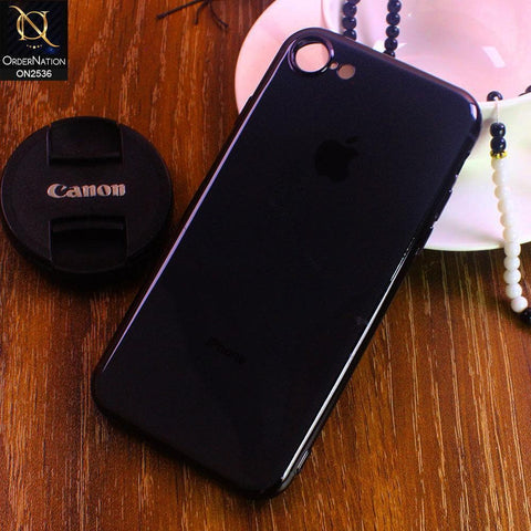 iPhone 8 / 7 Cover - Black - Glossy Shine Electroplated Soft Border Case