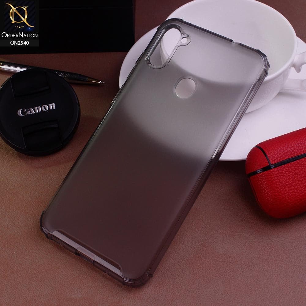 Samsung Galaxy A11 Cover - Black - Candy Assorted Color Soft Semi-Transparent Case