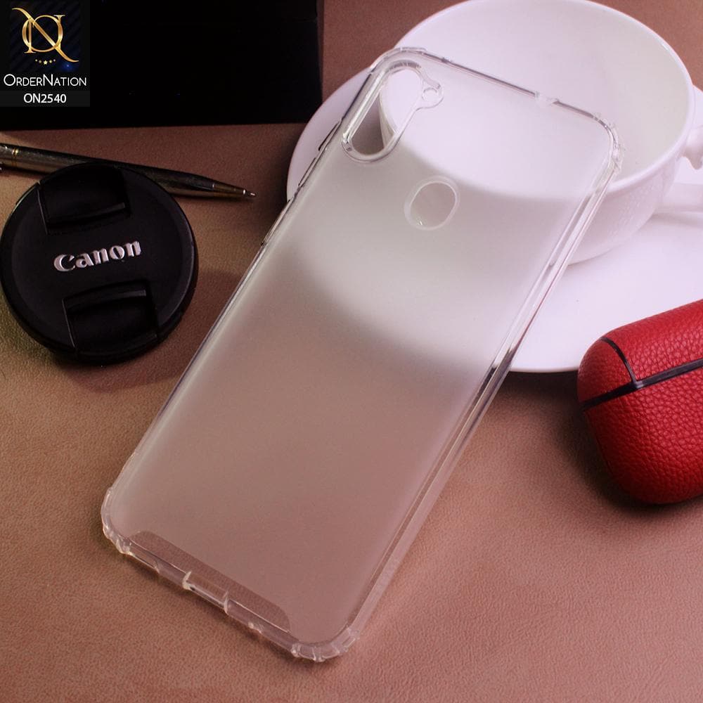 Samsung Galaxy M11 Cover - White - Candy Assorted Color Soft Semi-Transparent Case