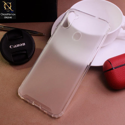 Samsung Galaxy M11 Cover - White - Candy Assorted Color Soft Semi-Transparent Case