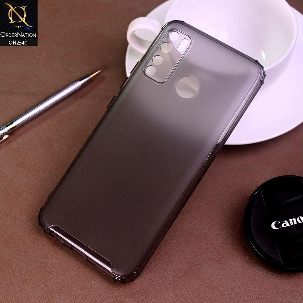 Tecno Camon 15 Cover - Black - Candy Assorted Color Soft Semi-Transparent Case