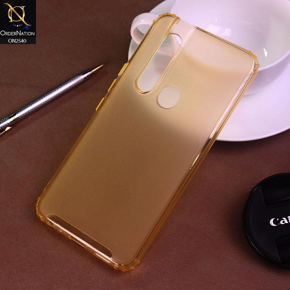 Tecno Camon 15 Premier Cover - Yellow - Candy Assorted Color Soft Semi-Transparent Case