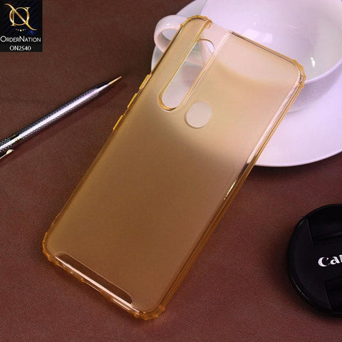 Tecno Camon 15 Pro Cover - Yellow - Candy Assorted Color Soft Semi-Transparent Case