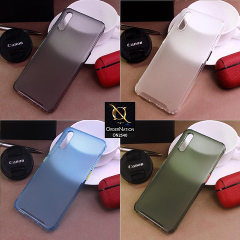 Tecno Camon 12 Cover - Blue - Candy Assorted Color Soft Semi-Transparent Case