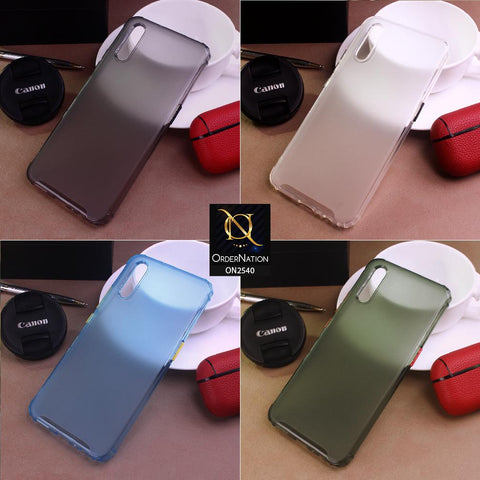 Tecno Camon 12 Cover - Black - Candy Assorted Color Soft Semi-Transparent Case