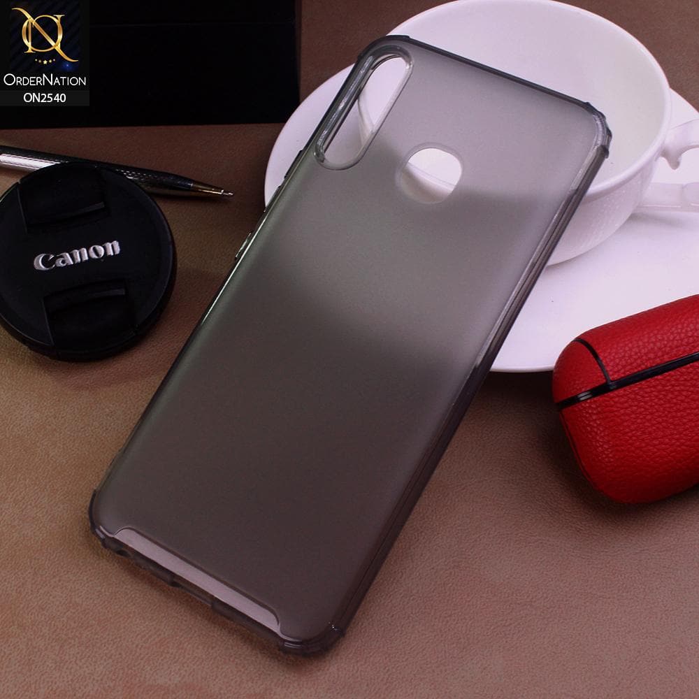 Tecno Camon 12 Cover - Black - Candy Assorted Color Soft Semi-Transparent Case