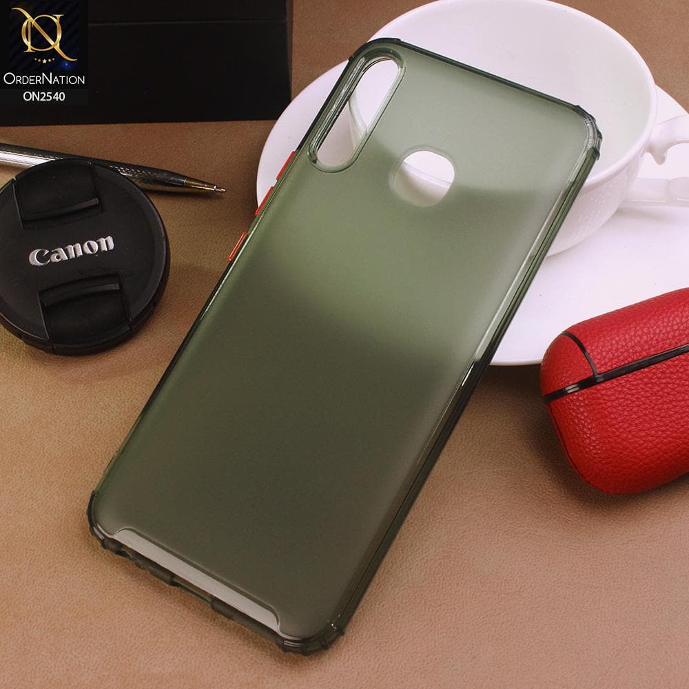 Tecno Camon 12 Cover - Green - Candy Assorted Color Soft Semi-Transparent Case