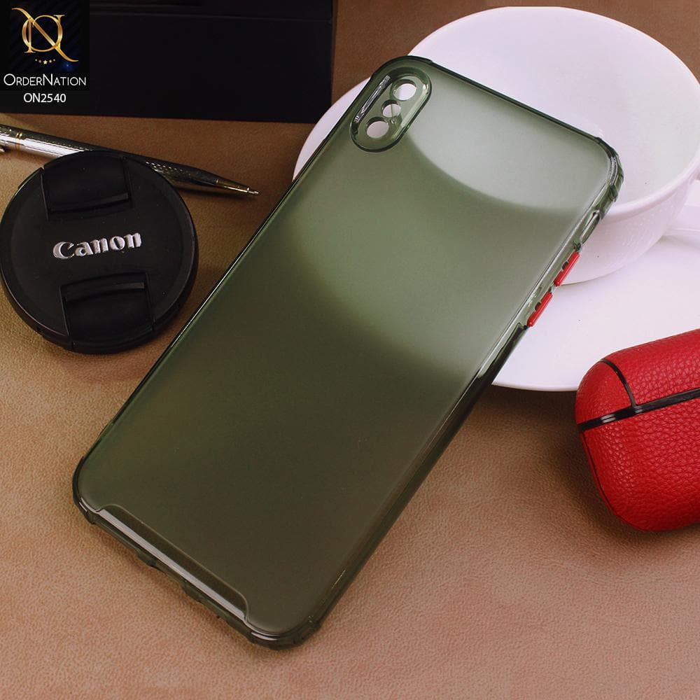 iPhone XS / X Cover - Green - Candy Assorted Color Soft Semi-Transparent Case