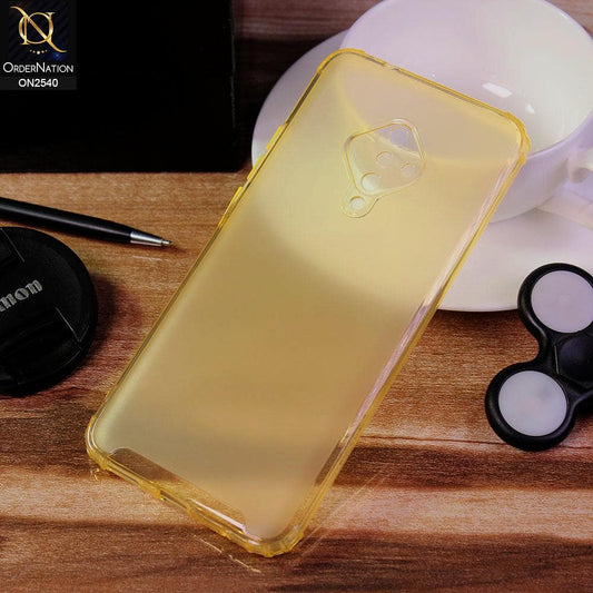 Vivo Y51 Cover - Yellow - Candy Assorted Color Soft Semi-Transparent Case