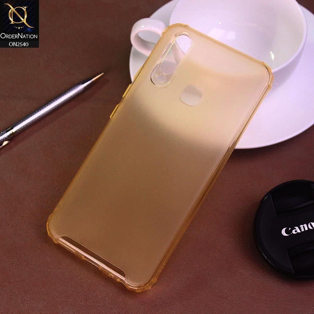 Vivo Y15 Cover - Yellow - Candy Assorted Color Soft Semi-Transparent Case