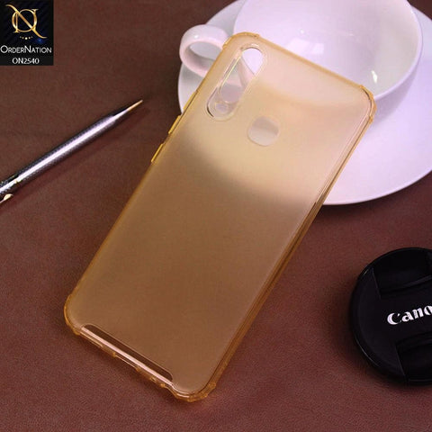 Vivo Y15 Cover - Yellow - Candy Assorted Color Soft Semi-Transparent Case