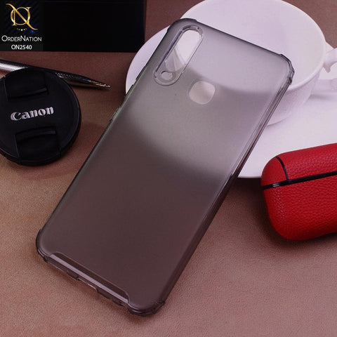 Vivo Y12 Cover - Black - Candy Assorted Color Soft Semi-Transparent Case