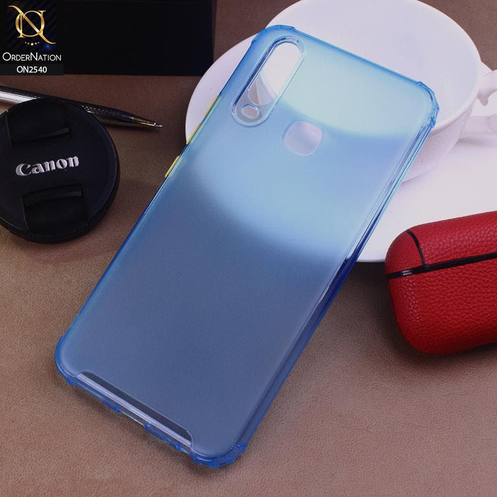 Vivo Y17 Cover - Blue - Candy Assorted Color Soft Semi-Transparent Case