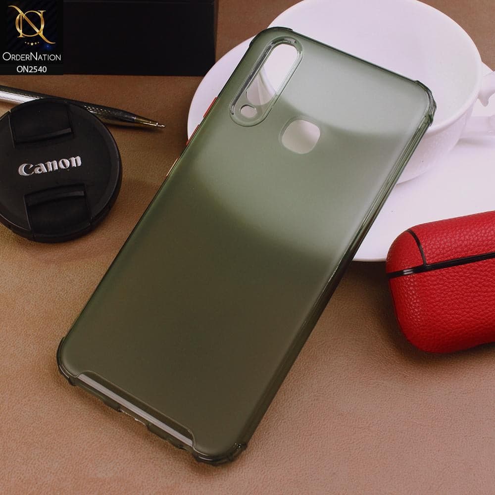 Vivo Y12 Cover - Green - Candy Assorted Color Soft Semi-Transparent Case