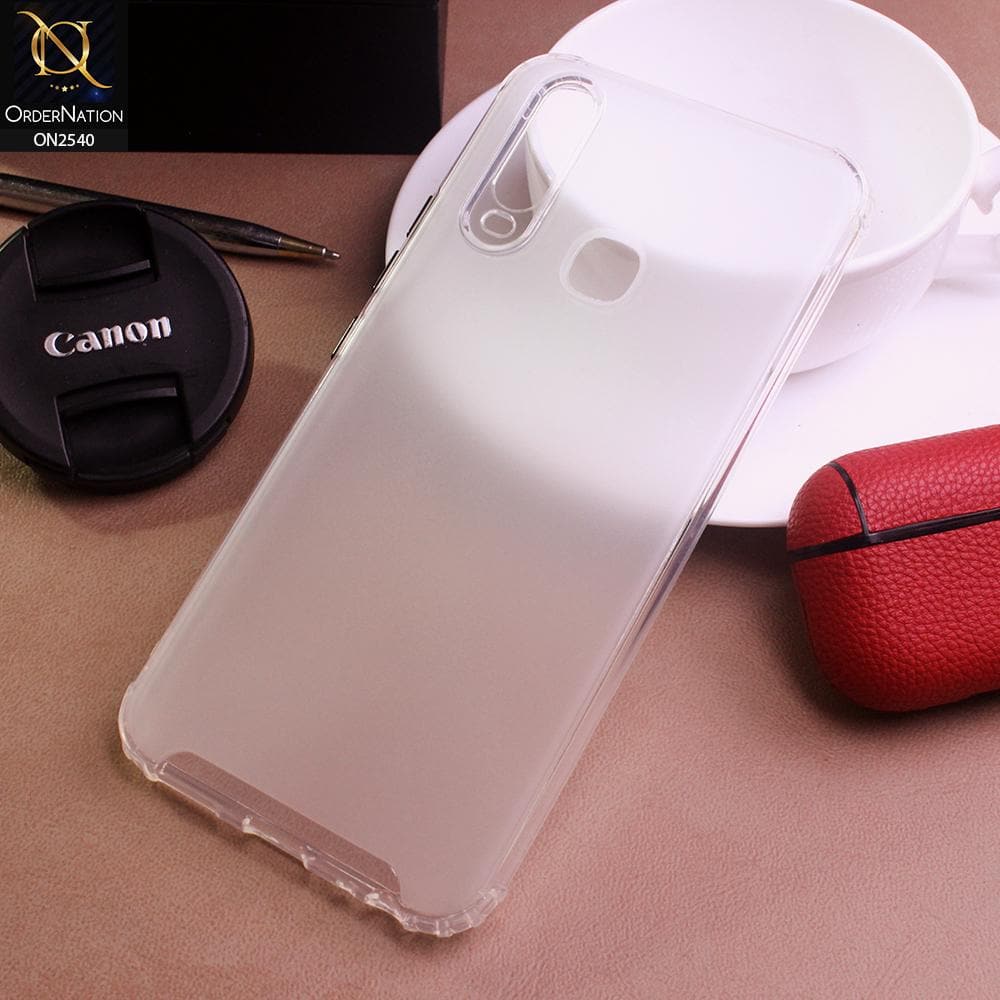 Vivo Y17 Cover - White - Candy Assorted Color Soft Semi-Transparent Case