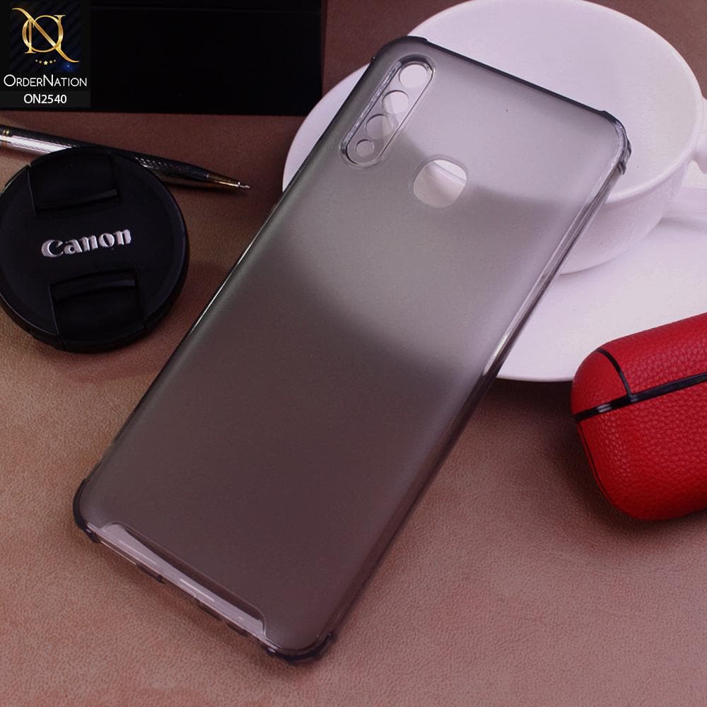 Vivo Y19 Cover - Black - Candy Assorted Color Soft Semi-Transparent Case