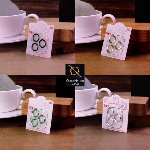iPhone 12 Mini Camera Protector - Golden - Aura Color Circles Camera Lens Protector
