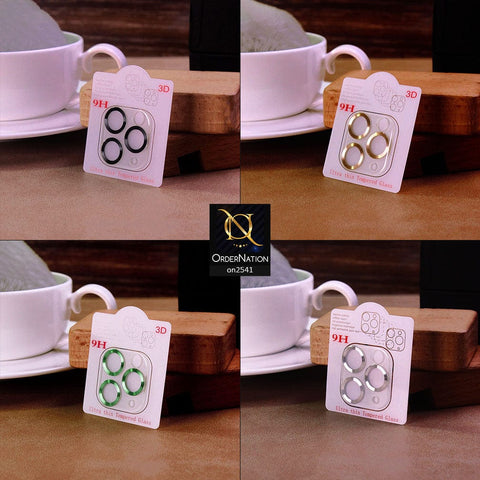 iPhone 14 Pro Max Protector - Golden - Aura Color Circles Camera Lens Protector
