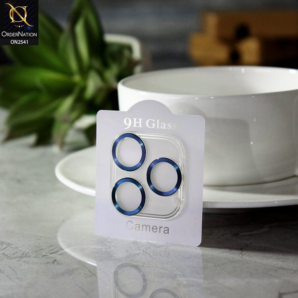 iPhone 12 Pro Max Camera Protector -Blue - Aura Color Circles Camera Lens Protector