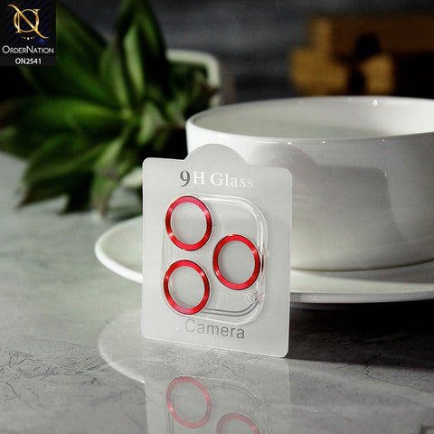 iPhone 12 Pro Max Camera Protector - Red - Aura Color Circles Camera Lens Protector