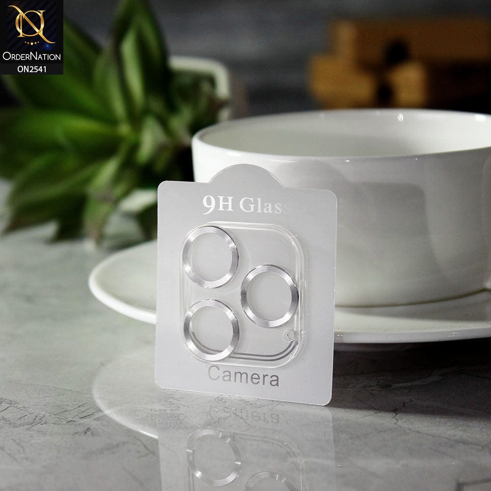 iPhone 12 Pro Max Camera Protector - Silver - Aura Color Circles Camera Lens Protector